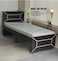 Galaxy Design Sturdy Modern Design Wooden Single Bed Medical Mattress   Quiet &amp; Comfortable Beds L 190 X W 90 X H 95 Cm GDF-SBF-209-90 Walnut