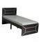 Galaxy Design Sturdy Modern Design Wooden Single Bed Medical Mattress   Quiet &amp; Comfortable Beds L 190 X W 90 X H 95 Cm GDF-SBF-209-90 Walnut