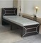Galaxy Design Sturdy Modern Design Wooden Single Bed Medical Mattress   Quiet &amp; Comfortable Beds L 190 X W 90 X H 95 Cm GDF-SBF-209-90 Walnut