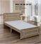 Galaxy Design Sturdy Modern Design Wooden Twin/Double Bed Medical Mattress   Quiet &amp; Comfortable Beds L 190 X W 120 X H 95 Cm GDF-SBF-209-120 Oak
