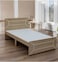 Galaxy Design Sturdy Modern Design Wooden Twin/Double Bed Medical Mattress   Quiet &amp; Comfortable Beds L 190 X W 120 X H 95 Cm GDF-SBF-209-120 Oak