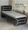 Galaxy Design Sturdy Modern Design Wooden Twin/Double  Bed Frame Furniture   Quiet &amp; Comfortable Beds L 190 X W 120 X H 95 Cm GDF-SBF-209-120 Walnut