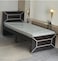 Galaxy Design Sturdy Modern Design Wooden Queen Bed Frame Furniture   Quiet &amp; Comfortable Beds L 190 X W 150 X H 95 Cm GDF-SBF-209-150 Walnut