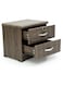 Galaxy Design Modern Wooden Side Table with 2 Wide Drawers (1 Lockable) Sonama Oak GDF-8308