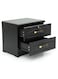 Galaxy Design Modern Wooden Side Table with 2 Wide Drawers (1 Lockable) Wenge GDF-8308