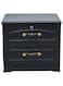 Galaxy Design Modern Wooden Side Table with 2 Wide Drawers (1 Lockable) Wenge GDF-8308
