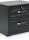 Galaxy Design Modern Wooden Side Table with 2 Wide Drawers (1 Lockable) Wenge GDF-8308
