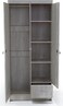 Galaxy Design 2 Door Wooden Wardrobe With Mirror with One Lockable Drawer 40W x 80L x 185H (Maple)
