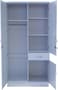Galaxy Design 2 Door Wooden Cabinet With Lockable Drawers, Stripe, White - 200 X 100 X 55cm GDF-8872