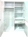 Galaxy Design 2 Door Wooden Cabinet With Lockable Drawers, Stripe, White - 200 X 100 X 55cm GDF-8892