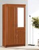 Galaxy Design 2 Door Wooden Cabinet With Lockable Drawers, Stripe, Cherry - 200 X 100 X 55cm GDF-8892