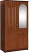 Galaxy Design 2 Door Wooden Cabinet With Lockable Drawers, Stripe, Cherry - 200 X 100 X 55cm GDF-8828