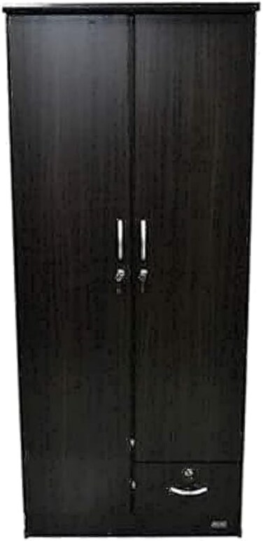 Galaxy Design Two Door Wooden Cupboard With 1 Drawer Wenge Color - Size ( L x W x H ) 80 x 45 x 185 cm Model - GDF621