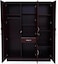 Galaxy Design 3 Door Wooden Wardrobe Cabinet Cupboard Engineered Wood Perfect Modern Stylish, GDF-8873(wenge color)