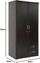 Galaxy Design 2 Door Wooden Wardrobe with 2 Drawers Wenge Color, GDF-622