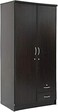 Galaxy Design 2 Door Wooden Wardrobe with 2 Drawers Wenge Color, GDF-622