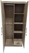 Galaxy Design Two Door Wooden Wardrobe, 2 Door Cabinet Cupboard Engineered Wood Perfect Modern Stylish Heavy Duty, GDF-621 (White Oak)