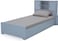 Galaxy Design Wooden Single Bed,With Storage Headboard, L190xW90 White
