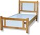 Galaxy Design  Comfortable Wooden Bed Strong And Sturdy Modern Design Bed Frame (Single 90x190cm, Oak-White)
