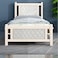Galaxy Design Comfortable Wooden Bed Strong And Sturdy Modern Design Bed Frame (Single 90x190cm,White)

