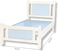Galaxy Design Comfortable Wooden Bed Strong And Sturdy Modern Design Bed Frame (Single 90x190cm,White)

