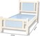 Galaxy Design Comfortable Wooden Bed Strong And Sturdy Modern Design Bed Frame (Twin 120x190cm,White)
