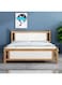 Galaxy Design Comfortable Wooden Bed Strong And Sturdy Modern Design Bed Frame (King 180x200cm, White-Oak)