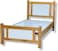 Galaxy Design Comfortable Wooden Bed Strong And Sturdy Modern Design Bed Frame (Twin 120x190cm, Oak-White)