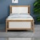 Galaxy Design Comfortable Wooden Bed Strong And Sturdy Modern Design Bed Frame (Twin 120x190cm, Oak-White)