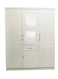 Galaxy Design 3 Door Wooden Wardrobe Cabinet Cupboard Engineered Wood Perfect Modern Stylish (White) GDF-8838