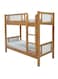 Galaxy Design Heavy Duty Wooden Bunk Bed With Solid Wooden Bedframe, Full-Length Guardrail Color (OAK-WHITE)