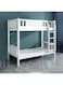 Galaxy Design Heavy Duty Wooden Bunk Bed With Solid Wooden Bedframe, Full-Length Guardrail Color (WHITE)
