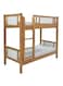 Galaxy Design Heavy Duty Wooden Bunk Bed With Solid Wooden Bedframe  With Two Medical Mattress, Full-Length Guardrail Color (OAK-WHITE)