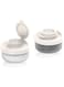 Tazweeq Travel Spice Boxes, 2 Set of Salt and Pepper Shakers Moisture Proof, Travel Spice Set Clear with White Covers for Camping Picnic Outdoors Kitchen Lunch Boxes