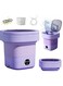EETU Portable Washing Machine, 11L Mini Foldable Washer and Spin Dryer Small Foldable Bucket Washer for Apartment Camping, RV, Travel, Underwear, Socks, Baby clothes, Personal (Purple)