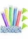 Pieces Disposable Ice Mold Bags Homemade ice lolly Bags with Funnels Freeze Snacks Freezer Tubes for Healthy Snacks Juice Smoothies (8.7 x 2.4 Inch)