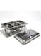 BPA HTH Stainless steel buffet stove hotel restaurant food heating container can be divided into compartments for alcohol stove (3.6L-Triple)