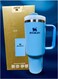 40oz Stainless Steel Tumbler &acirc;&euro;&ldquo; Leakproof Lid, Reusable Straw, BPA-Free, Hot 16H/Cold 24H, Slim Base, Dishwasher Safe Travel Mug with Handle