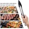 Silicone Non-SlipTongs for Cooking, Table Tongs for Kitchen Salad, Pasta, Grilling, BBQ, Heat Resistant Tip, Strong Grip for Meat, Black