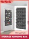 Over The Door Shoe Organizer,24 Pocket Strong Space Saving Shoe Organizer,Holds Up To 40 Pounds,Hanging Behind Large Breathable Mesh Pocket,Closet Caddy Holder