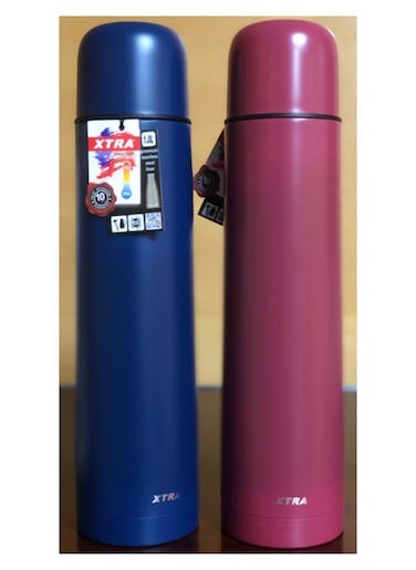 1.0L Double Wall Water Bottle With Color Coating (V-1070E) Xtra