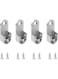Oval Closet Rod End Flange Bracket Supports Furniture Hardware Accessories Wardrobe Tube Support Bracket With Screws Clothes Hanging Rod Holder (Pack Of 4)