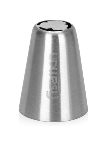 Fissman Nozzle Tip Stainless Steel For Icing Bag, Icing Nozzles, Cake Decorating Tip, Suitable for Cakes, Cupcakes, Cookies, Pastries, Beginners (4x31cm - Style 7)