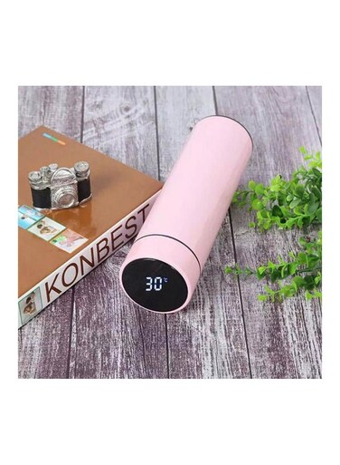 Stainless Steel Thermos Bottle Cup Temperature Display Vacuum Flasks Travel Car Soup Coffee Mug Thermos Water Bottle Pink