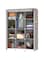 MY ARMOR 3-Door Foldable Wardrobe for Clothes, Mutifunctional Storage Rack Cabinet Fabric Almirah, Collapsible Wardrobe Organizer Cupboard, Grey, 10 Shelfes &amp; 1 Hanger Cabinet Design