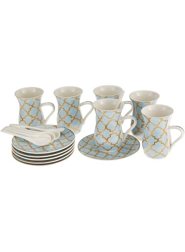 Opalina Petite Club Cup &amp; Saucer Set - 12 Piece
