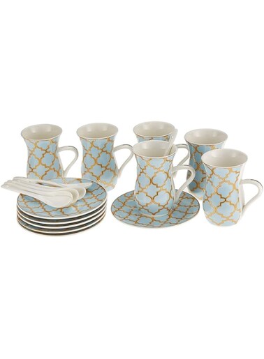 Opalina Petite Club Cup &amp; Saucer Set - 12 Piece