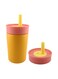 12oz Insulated Water Bottle with Straw &acirc;&euro;&ldquo; Stainless Steel Double-Layer Vacuum Flask for Kids &acirc;&euro;&ldquo; Leak-Proof Mini Size Thermos with Lid Hot &amp; Cold Travel Mug School or Outdoor Use (Yellow)