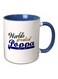 3D Printed Coffee Mug Blue/Gold/white
