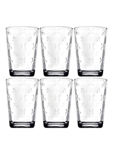 6-Piece Yonca Tumbler Set Clear 6x 205ml